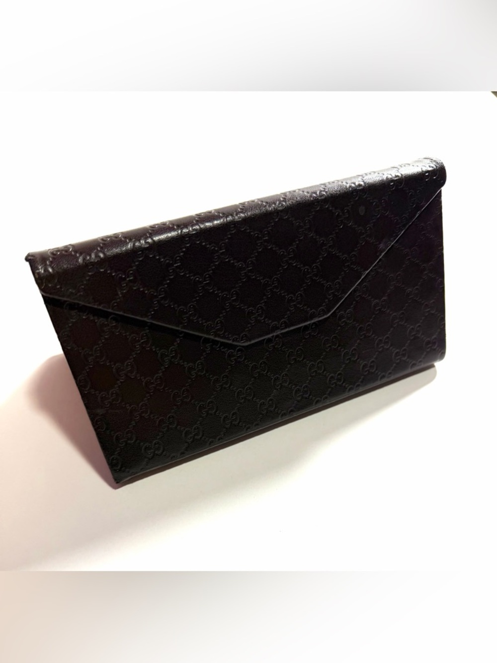 Gucci Brown Embossed GG Leather Sunglass Cover